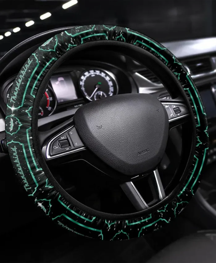 Vintage Luxury Ride Steering Wheel Cover 3D Print, Sporty Road Warrior Cover CAR550 - Green