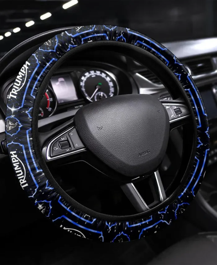 Urban Explorer Bike Steering Wheel Cover 3D Print, Luxury Driver Comfort Wheel Cover CAR550 - Blue