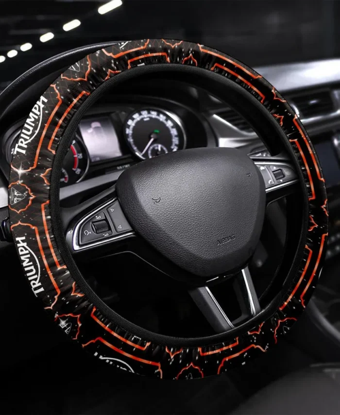 Velocity Machine Steering Wheel Cover 3D Print, Road-Ready Driver Wheel Cover CAR550 - Orange