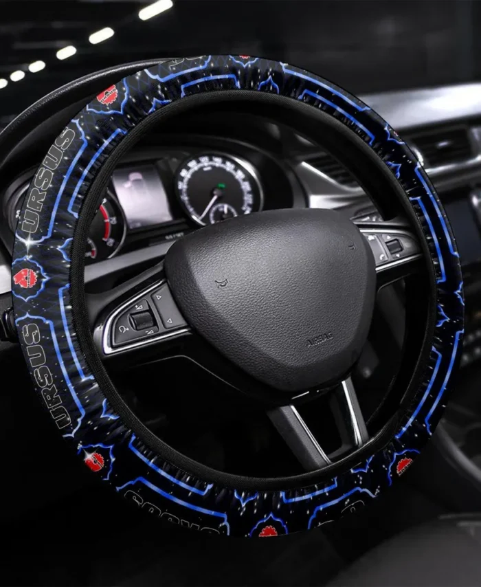 Farmstead Tractor Steering Wheel Cover 3D Print, Modern Motorsport Grip Cover CAR550 - Blue