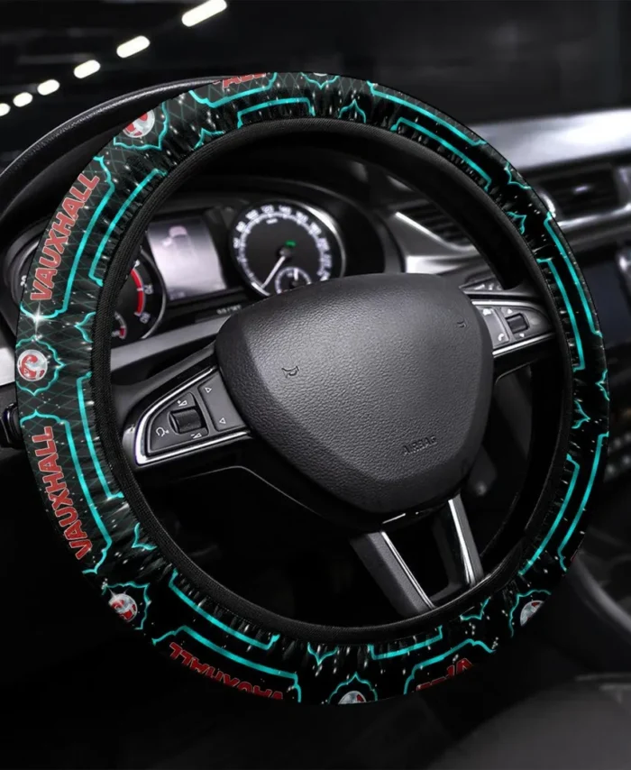 Car Steering Wheel Cover 3D Print, Auto Fan Comfort Wheel Cover CAR550 - Cyan