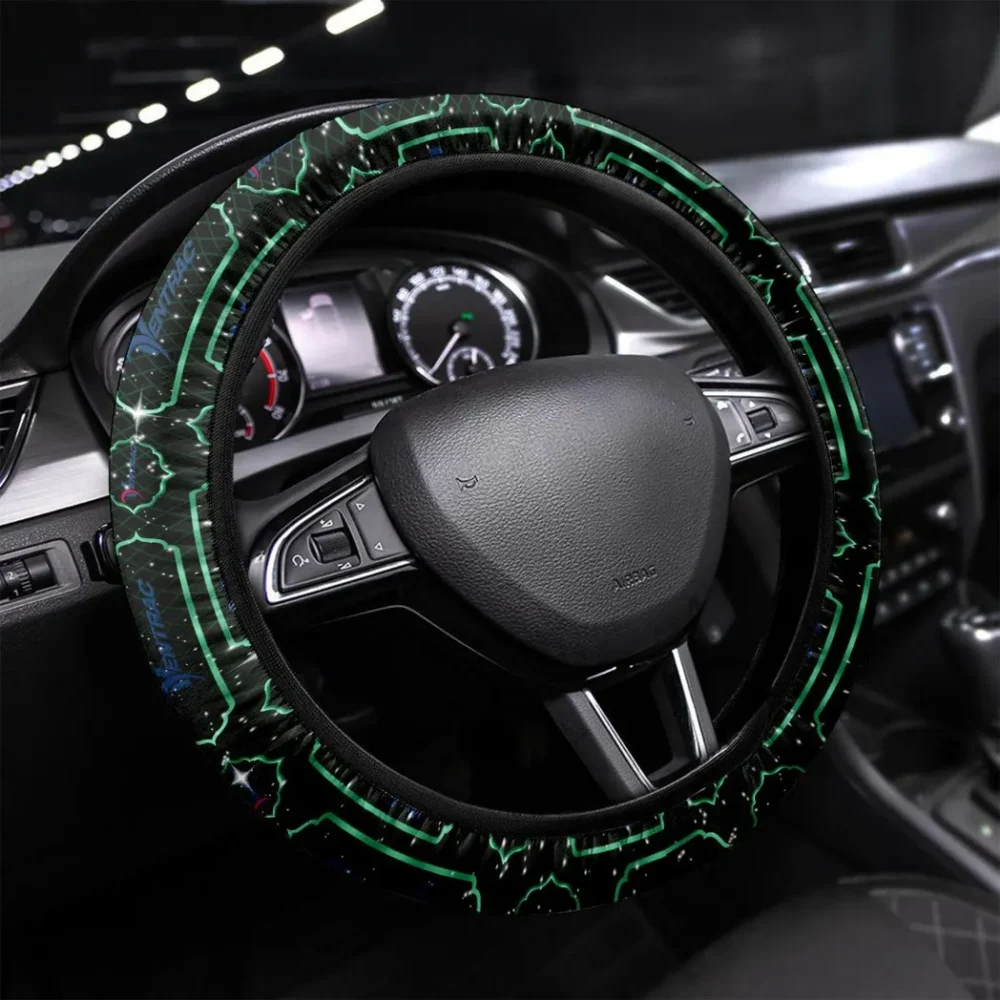 Slope Mower Steering Wheel Cover 3D Print, Luxury Driver Comfort Wheel Cover CAR550 - Green