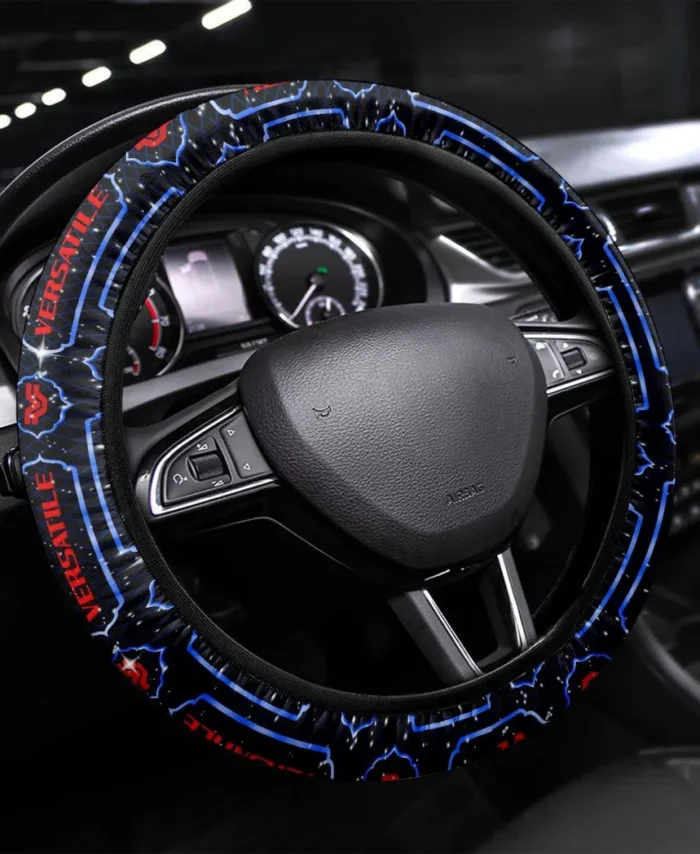4WD Tractor Steering Wheel Cover 3D Print, All-Season Driver's Grip Cover CAR550 - Blue