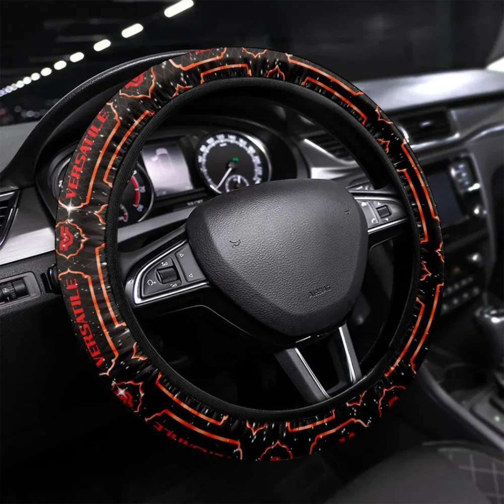 Row Crop Tractor Steering Wheel Cover 3D Print, Driver's Essential Steering Cover CAR145 - Orange