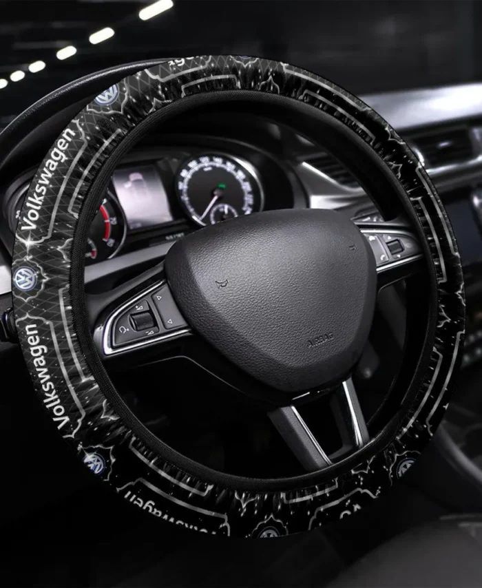 City Car Steering Wheel Cover 3D Print, Road-Ready Driver Wheel Cover CAR550 - White