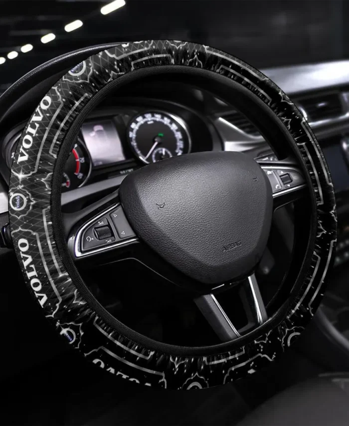 Luxury Car Maker Steering Wheel Cover 3D Print, Performance Grip Steering Cover CAR550 - White