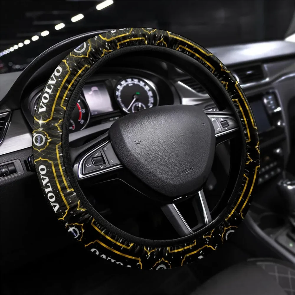 Swedish Car Steering Wheel Cover 3D Print, High-Performance Steering Cover CAR550 - Yellow