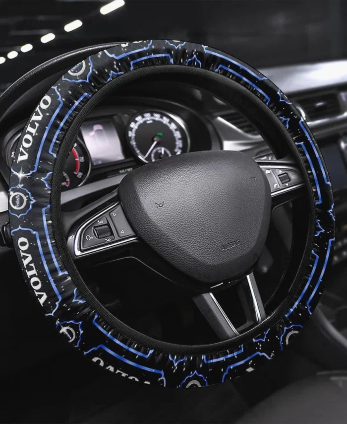 Swedish Car Steering Wheel Cover 3D Print, Classic Car Style Wheel Cover CAR146 - Blue