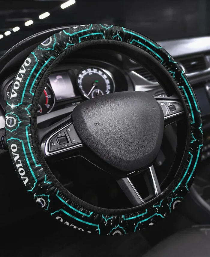 Auto Maker Steering Wheel Cover 3D Print, Sport-Inspired Steering Wheel Cover CAR146 - Cyan