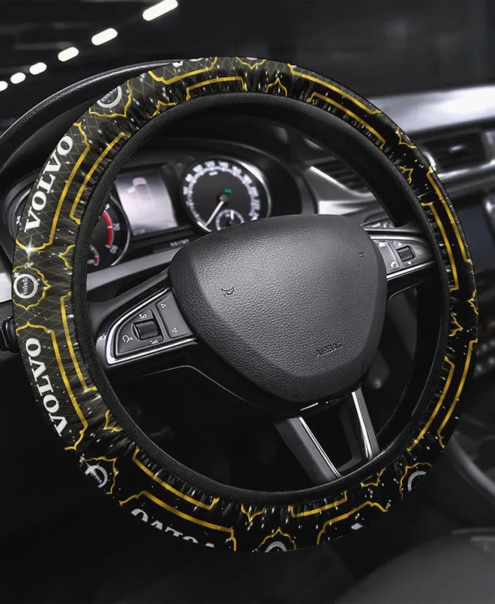 Car Steering Wheel Cover 3D Print, Motorsport Style Steering Cover CAR146 - Yellow